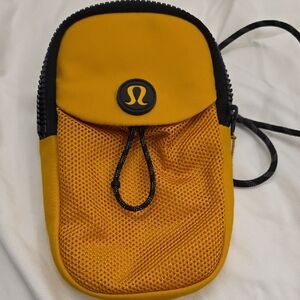 lululemon athletica Yellow Mesh Front Crossbody Pouch